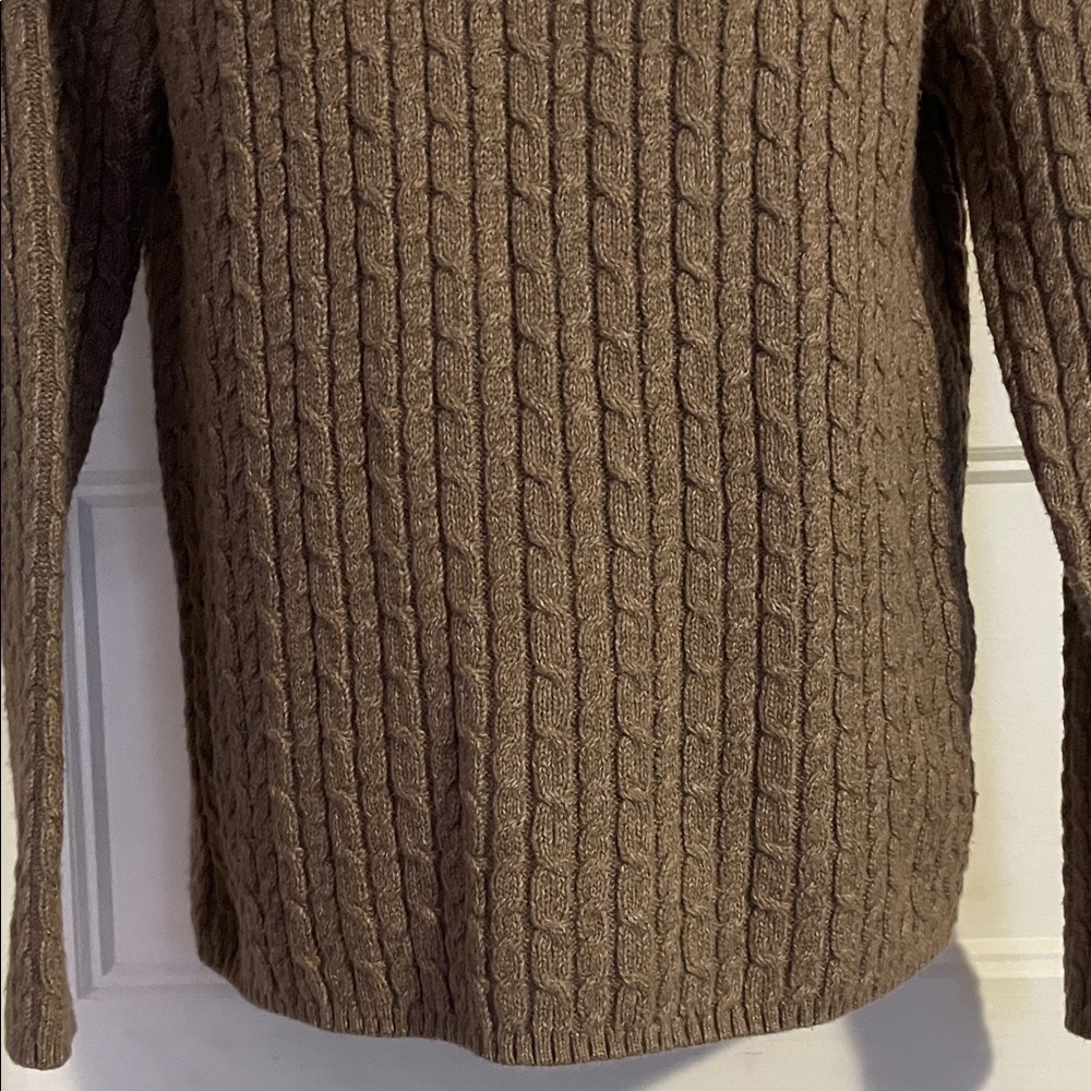Cozy Cable Knit Sweater in Brown - Picture 3 of 7